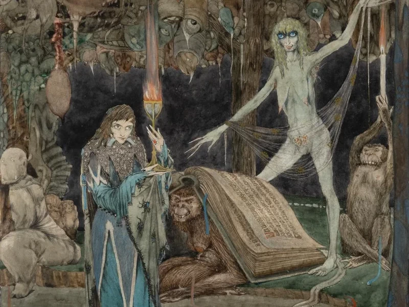 1889-Harry Clarke - Faust nella cucina delle streghe, per Faust (1925)